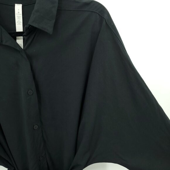 Lululemon Perfectly Poised Button Front Dress 8 Black - Picture 8 of 16